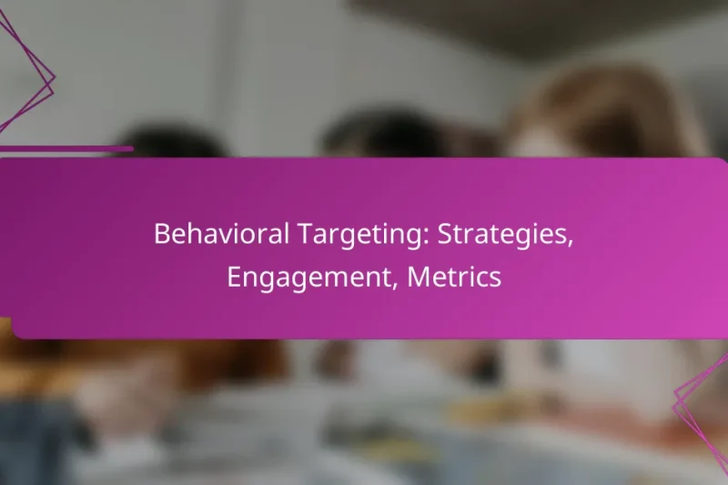 Behavioral Targeting: Strategies, Engagement, Metrics