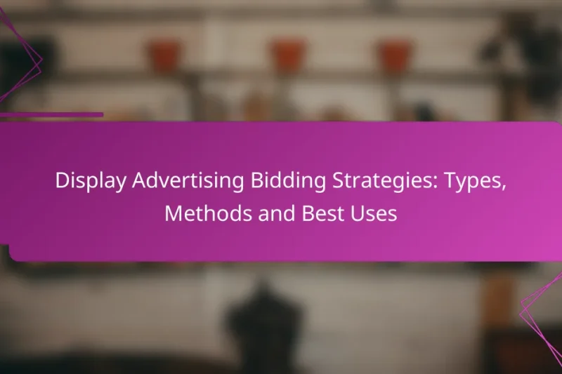 Display Advertising Bidding Strategies: Types, Methods and Best Uses