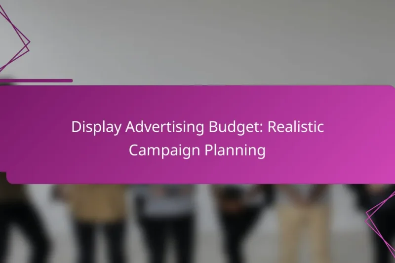 Display Advertising Budget: Realistic Campaign Planning