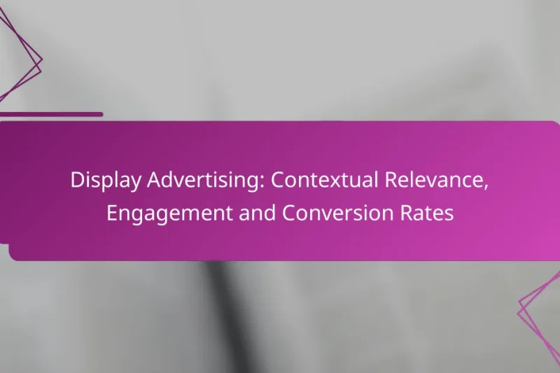 Display Advertising: Contextual Relevance, Engagement and Conversion Rates