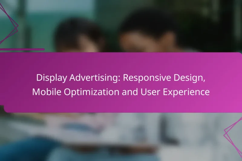 Display Advertising: Responsive Design, Mobile Optimization and User Experience