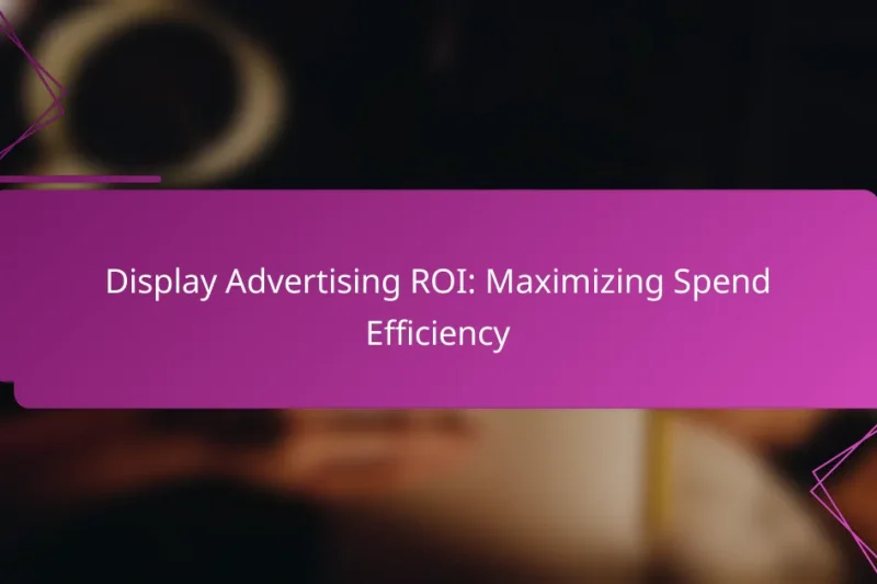 Display Advertising ROI: Maximizing Spend Efficiency