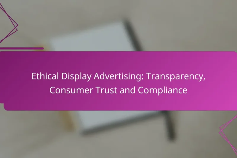 Ethical Display Advertising: Transparency, Consumer Trust and Compliance