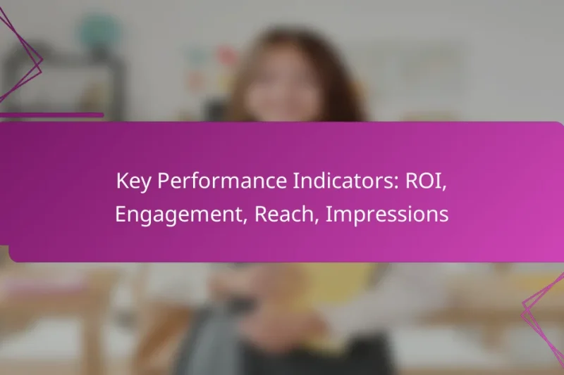 Key Performance Indicators: ROI, Engagement, Reach, Impressions