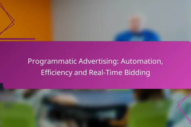 Programmatic Advertising: Automation, Efficiency and Real-Time Bidding