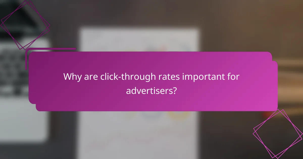 Why are click-through rates important for advertisers?